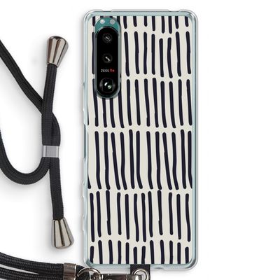 Moroccan stripes: Sony Xperia 5 III Transparant Hoesje met koord