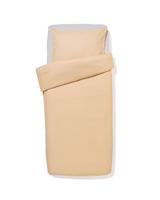 HEMA Dekbedovertrek 140x200/220cm flanel strepen beige (beige)
