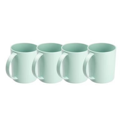 Plasticforte onbreekbare Drinkbekers - 8x - kunststof - 350 ml - mintgroen - kinderen - camping