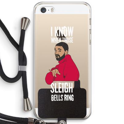 Sleigh Bells Ring: iPhone 5 / 5S / SE Transparant Hoesje met koord