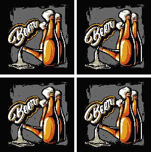 Onderzetters bier Bier fles