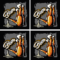 Onderzetters bier Bier fles
