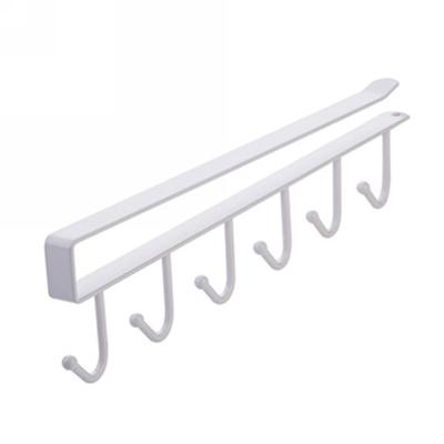 2 PC'S haken opslag rack Cup handdoek opknoping houder badkamer keuken kabinet organisator (wit)