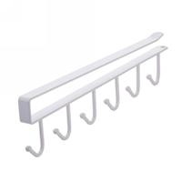 2 PC'S haken opslag rack Cup handdoek opknoping houder badkamer keuken kabinet organisator (wit)