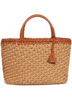 Alanui grand sac cabas Icon en raphia - Marron