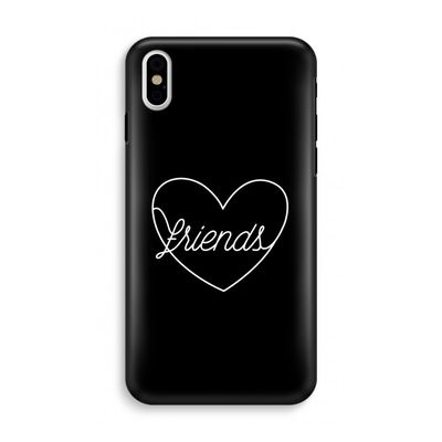 Friends heart black: iPhone XS Tough Case