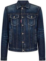 DSQUARED2 veste en jean à effet usé - Bleu - thumbnail