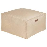 Beliani - MUKKI - Poef - Beige - Polyester - thumbnail