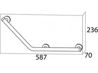 Tiger Boston Comfort & Safety veiligheidsgreep 135° links RVS glans - thumbnail