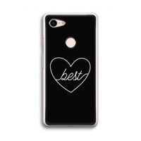 Best heart black: Google Pixel 3 Transparant Hoesje