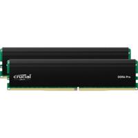 Crucial 64 gb ddr4-3200 (2x 32 gb) dual-kit werkgeheugen (zwart, cp2k32g4dfra32a, pro, xmp 2.0 )