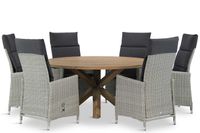 Garden Collections Madera/Sand City rond 160 cm dining tuinset 7-delig - thumbnail