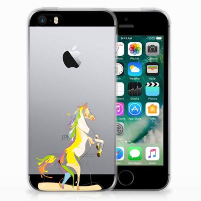 Apple iPhone SE | 5S Telefoonhoesje met Naam Horse Color Apple iPhone SE | 5S Telefoonhoesje met Naam Horse Color