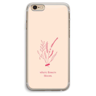 Where flowers bloom: iPhone 6 Plus / 6S Plus Transparant Hoesje
