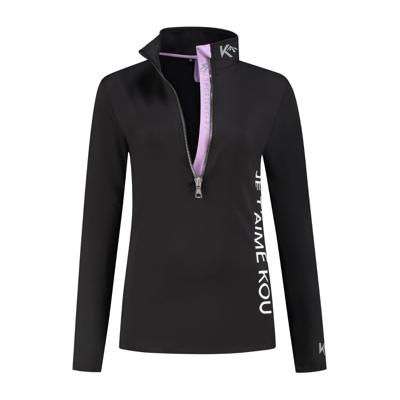 KOU Sportswear Skipully Dames Je T'aime Kou Zwart / Lila-XS