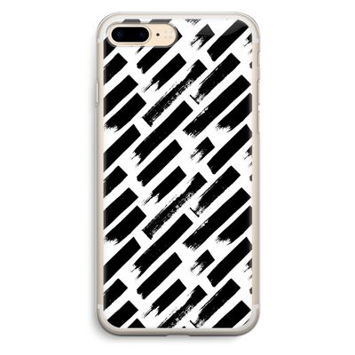 Zwarte vegen: iPhone 7 Plus Transparant Hoesje