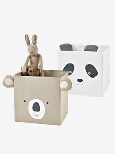 Set met 2 stoffen bakken Panda koala beige