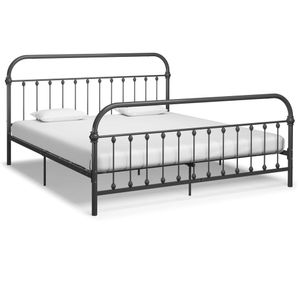 Bedframe metaal grijs 180x200 cm