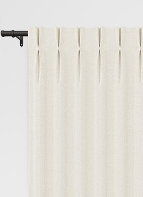 Jova gordijn - Beige met dubbele plooi