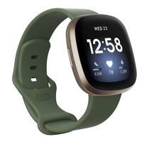 Bandje geschikt voor Fitbit Versa 3 - Maat S - Polsband - Horlogebandje - Siliconen - Groen