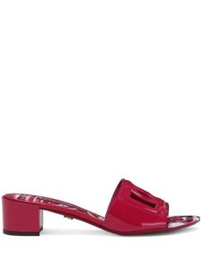 Dolce & Gabbana mules Bianca à logo DG - Rouge