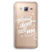 Don't call: Samsung Galaxy J3 (2016) Transparant Hoesje
