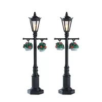 Lemax old english lamp post s/2 verlichte straatlantaarn 2017