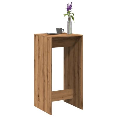Bartafel 51x50x103,5 cm bewerkt hout artisanaal eikenkleur