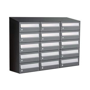Allux Hive Set 3-Breed, 5-Hoog Met Dak Antraciet - 40030065_3x5d