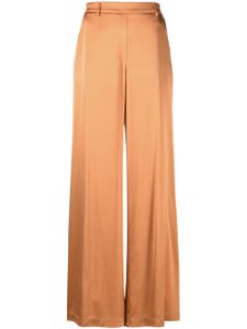 Forte Forte pantalon palazzo satiné en soie - Orange