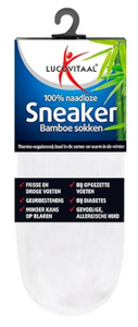 Lucovitaal Sneaker Bamboesokken Wit Maat 43-46