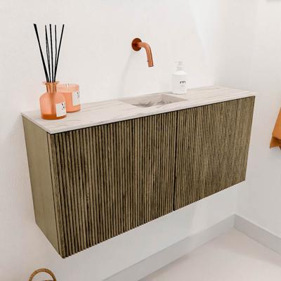 Toiletmeubel Mondiaz Joya Dlux | 90 cm | Meubelkleur Dusk | Faye wastafel Nata Wasbak Midden | Zonder kraangat(en)
