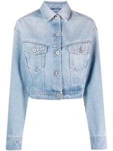 Off-White veste en jean à coupe crop - Bleu