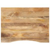 Bureaublad met ronding 100x80x2,5 cm massief ruw mangohout
