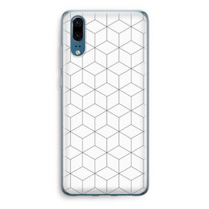 Zwart-witte kubussen: Huawei P20 Transparant Hoesje