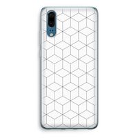 Zwart-witte kubussen: Huawei P20 Transparant Hoesje
