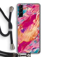 Pastel Echoes: Samsung Galaxy S21 Plus Transparant Hoesje met koord