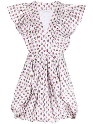 Philosophy Di Lorenzo Serafini robe bouffante à fleurs - Blanc