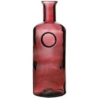 Natural Living Vaas Olive Bottle - robijn rood - glas - D13 x H27 cm