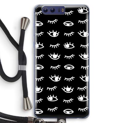 Eye pattern #3: Honor 9 Transparant Hoesje met koord