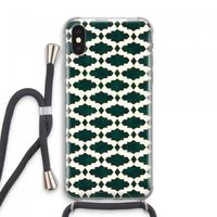 Moroccan tiles: iPhone XS Max Transparant Hoesje met koord