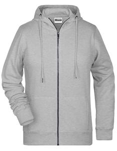 James & Nicholson JN8025 Ladies´ Zip-Hoody - /Grey-Heather - XS