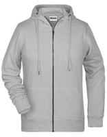 James & Nicholson JN8025 Ladies´ Zip-Hoody - /Grey-Heather - XS - thumbnail