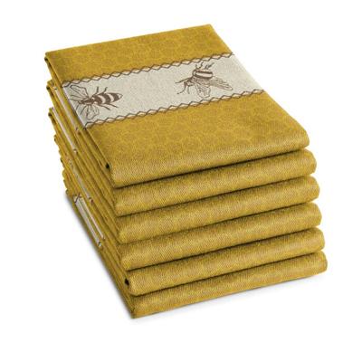 6x DDDDD theedoek bees 60x65 cm yellow 6x DDDDD theedoek bees 60x65 cm yellow