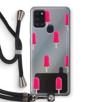 Waterijsje: Samsung Galaxy A21s Transparant Hoesje met koord