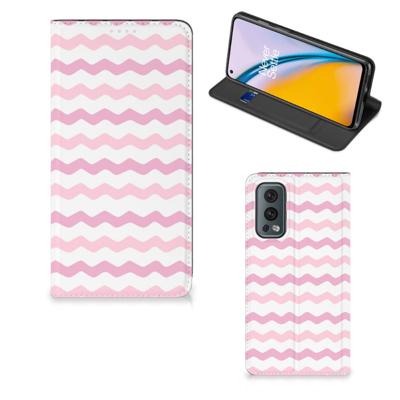 OnePlus Nord 2 5G | Hoesje met Magneet | Waves Roze
