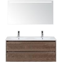 Dante Badmeubelset 120 cm - Tabacco - Keramische Wastafel Wit Enjoy met Sence Spiegel