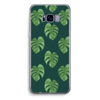 Monstera leaves: Samsung Galaxy S8 Plus Transparant Hoesje - thumbnail