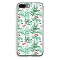 Flamingo bladeren: iPhone 8 Plus Transparant Hoesje
