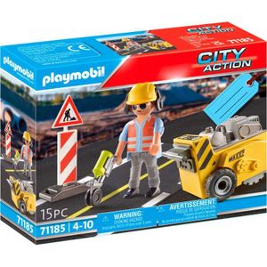 City Action - Bouwvakker met randensnijder Constructiespeelgoed
